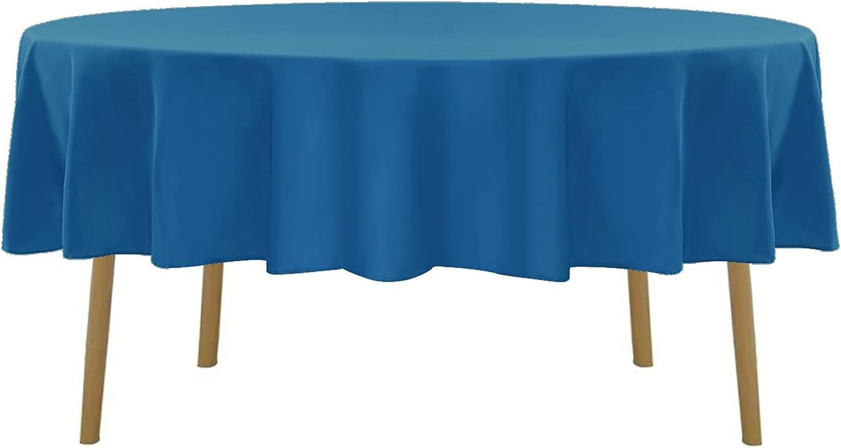 60 inch Round Tablecloth Washable Polyester Table Cloth Decorative Table Cover for Wedding Party