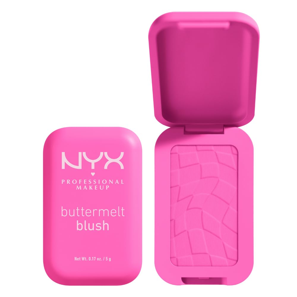 NYX PROFESSIONAL MAKEUP Buttermelt Powder Blush, Fade and Transfer-Resistant Blush, Up to 12HR Make