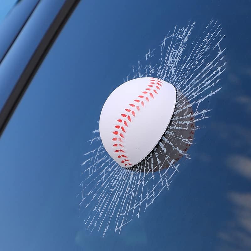 Car 3D elf Ball car Sticker, car Window Funny Creative Decorative Sticker(18cmx18cmx3cm) (White