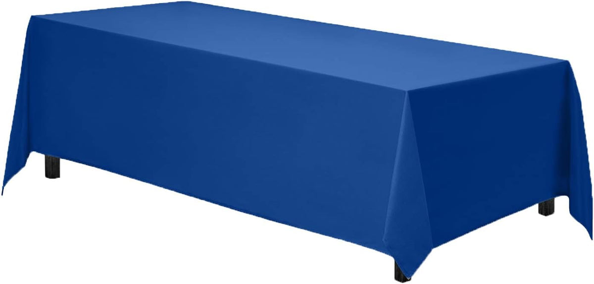 Gee Di Moda Rectangle Tablecloth - 70 x 120 Inch Royal Blue Table Cloth for 6 or 8 Foot Rectangle