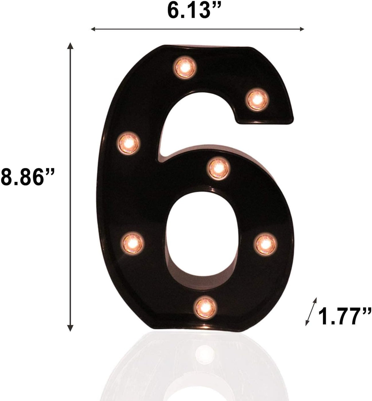 OYCBUZO Light Up Black Alphabet Marquee Number Sign LED Marquee Number Lights Sign for Night Light