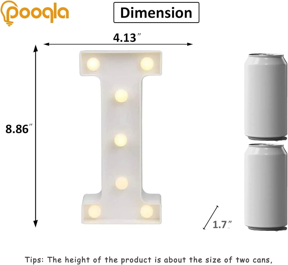 Pooqla LED Marquee Letter Lights, Warm White and Cool White Decorative Lighted Letters, Light Up