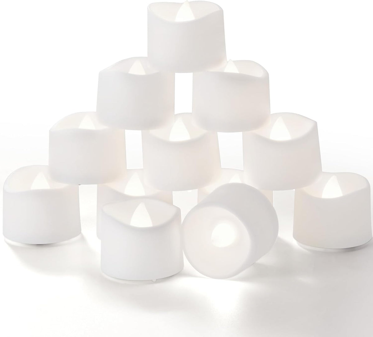Homemory Timer Tea Lights Candles Battery Operated, 6H Timer Built-in, Auto On Daily, Flameless LED
