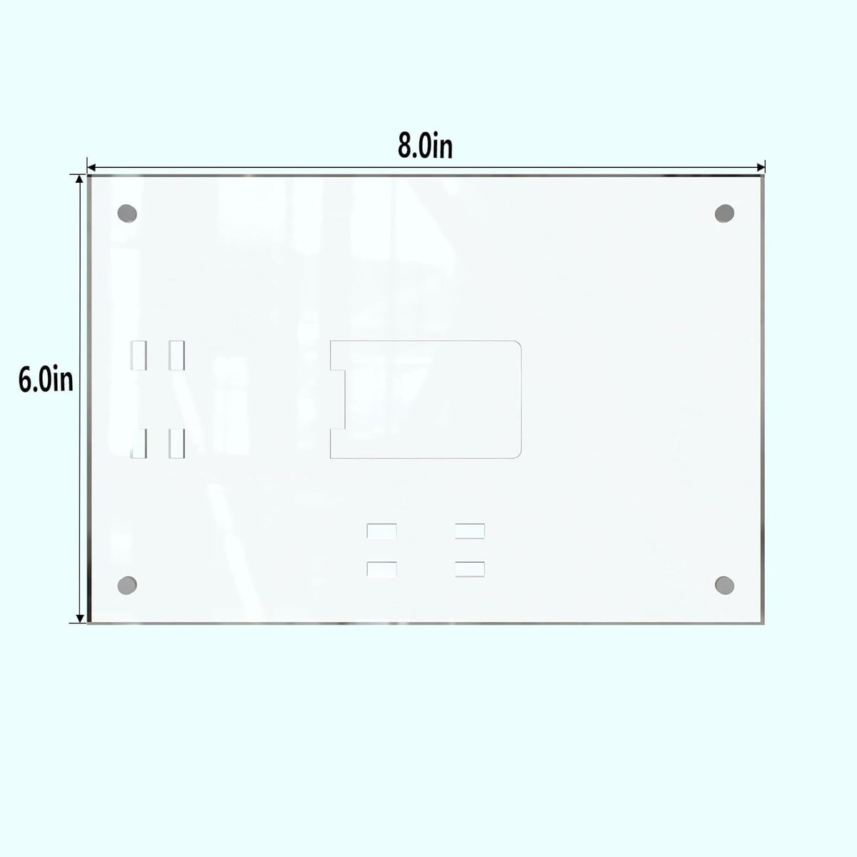 HELPLEX Picture Frames, 6 Pack 6x8 inch Acrylic Picture Frame Clear 6 x 8 Photo Frames Magnetic