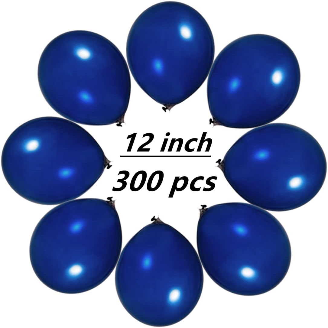 300 Pack Navy Blue Balloons 12 inch Royal Navy Latex Party Balloon Bulk for Various Party Events