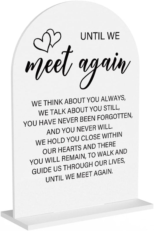 Acrylic Wedding Sign Wedding Signs for Ceremony Until We Meet Again Sign for Wedding Modern