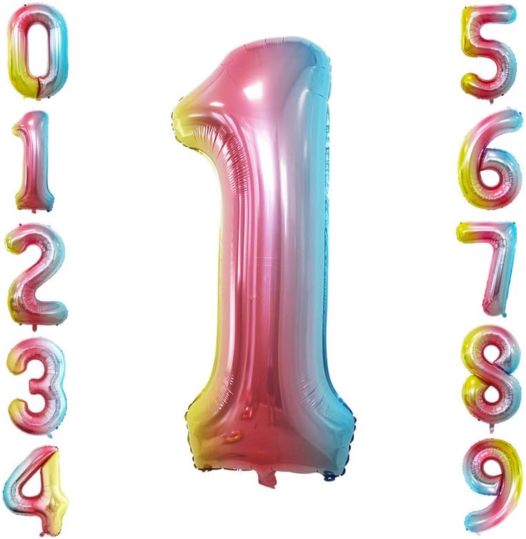 GOER Gold Foil Balloons Number 1,Huge Number Balloons for 1st Birthday Party Supplies Anniversary