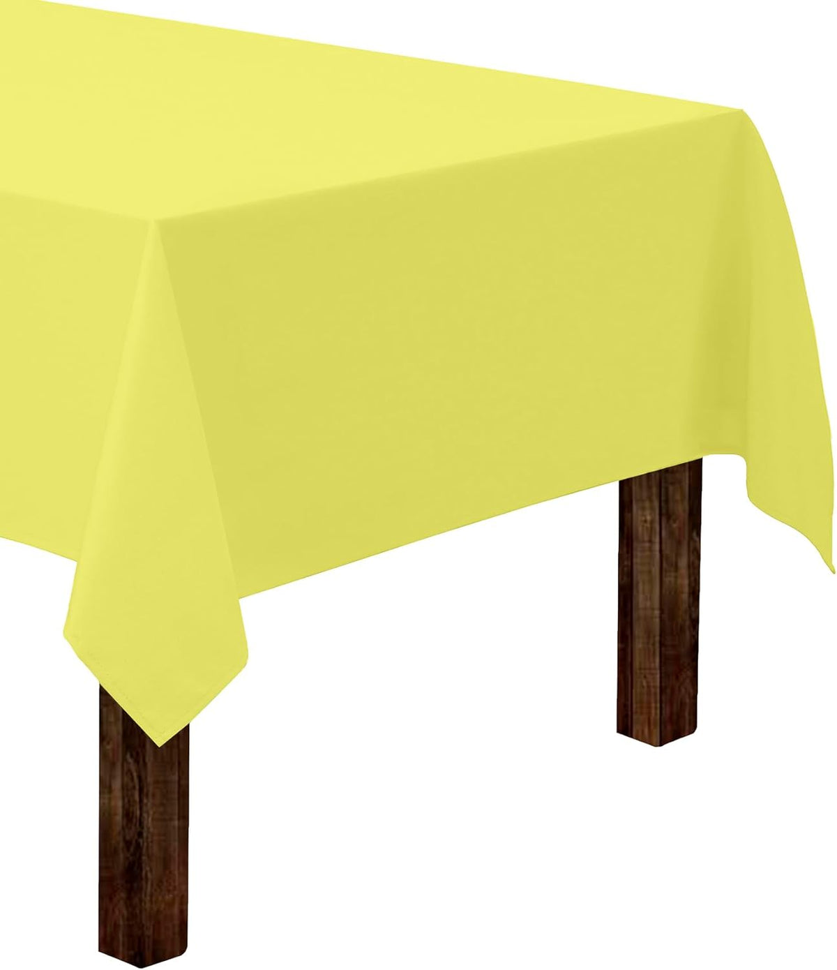 Gee Di Moda Rectangle Tablecloth - 60 x 102 Inch Yellow Table Cloth for 6 Foot Rectangle Table