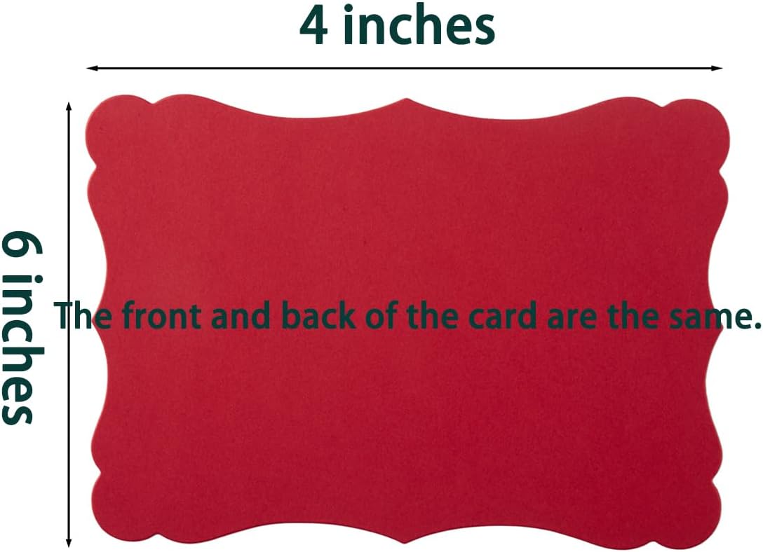 50 Pack Christmas Blank Kraft Cards Cardstock Thick Paper Brown Greeting Cards for DIY Gift Card