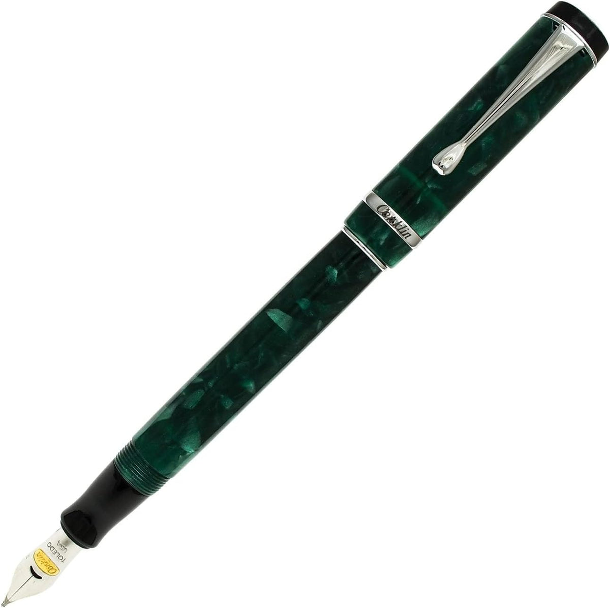 Conklin Duragraph Fountain Pen Forest Green - Fine Nib, Luxury Writing Instrument, Premium Resin