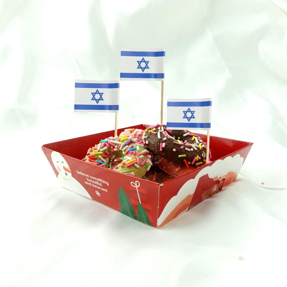 Israel Flag Israeli Flag, Small Mini Israel Toothpick Flags for Food, Cupcakes, Cocktails
