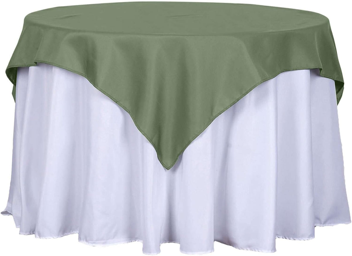 Efavormart 54x54 Moss Green Wholesale Linens Seamless Polyester Square Linen Tablecloth for Wedding