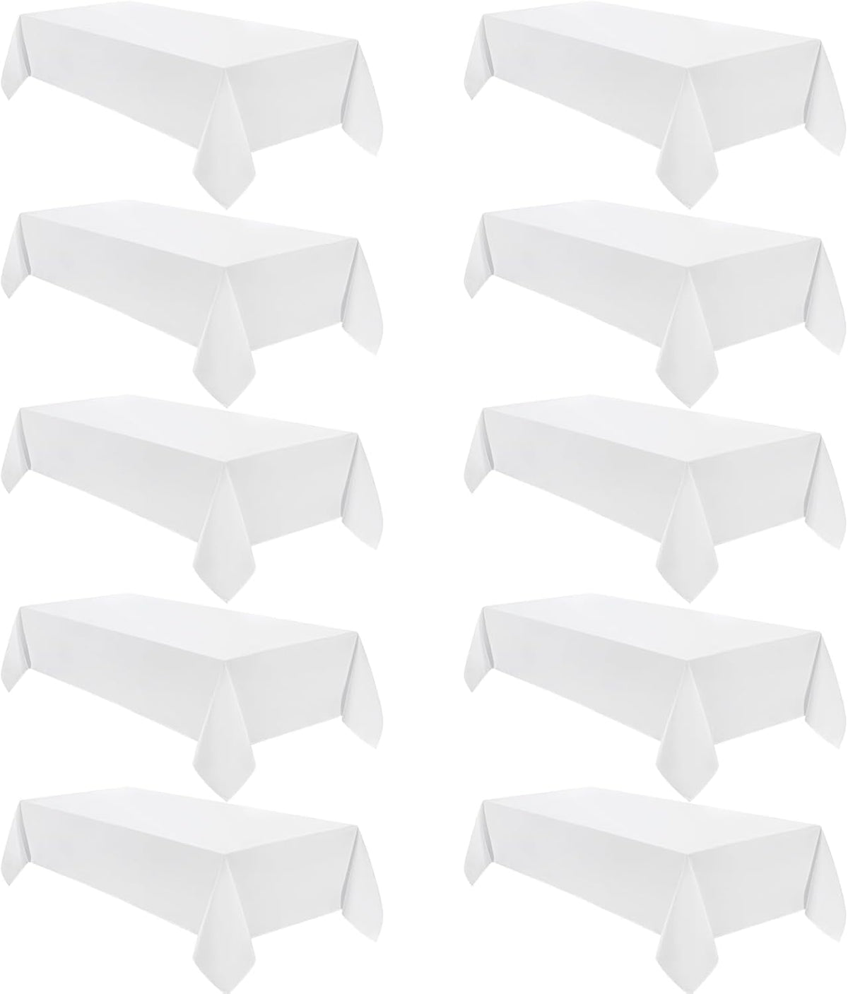 VidaFete Tablecloth 60 * 102inch 10pack Rectangle Table Cloth Polyester, Stain Wrinkle Resistant