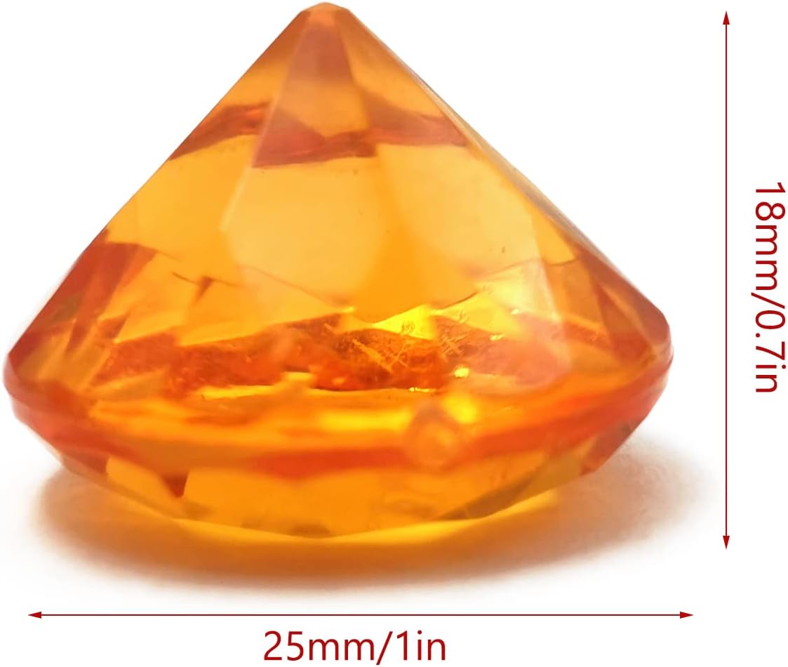 100Pcs Clear Acrylic Diamonds 25mm Wedding Table Scatters Gemstones Confetti for Vase