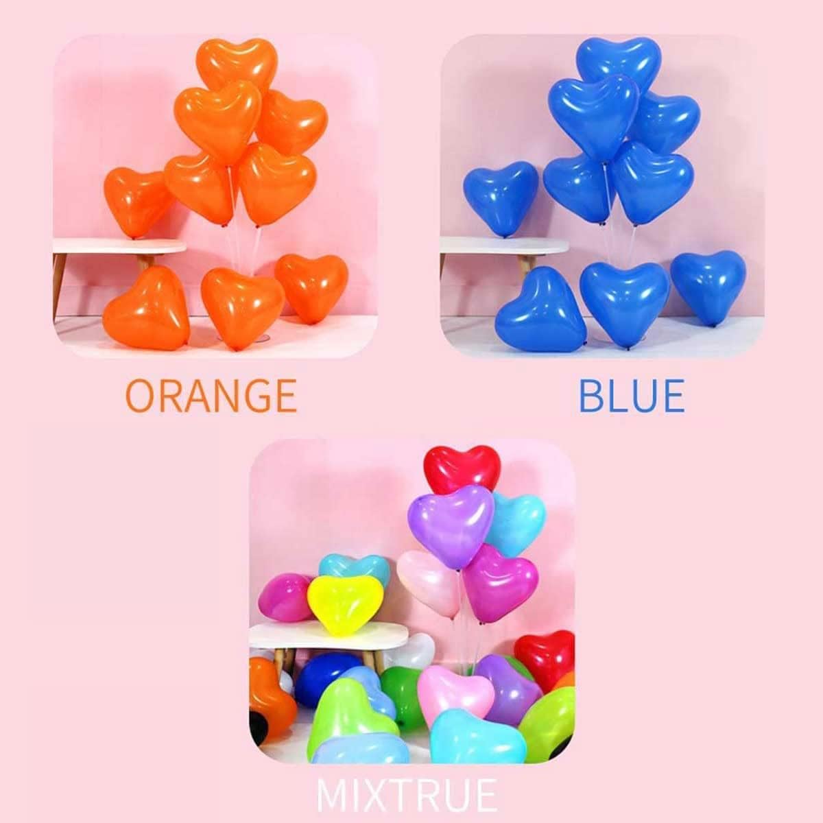 50 6-inch White Color Heart shaped Latex Balloons for Valentines Day,Propose Marriage,Wedding Party.