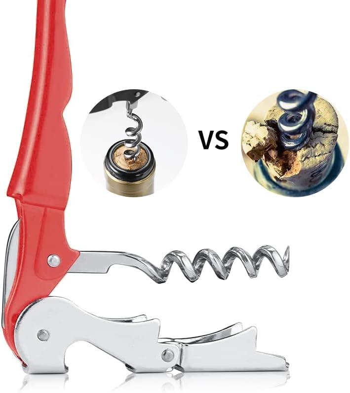 Professional Waiter Corkscrew Wine Openers Set, Heavy Duty Stainless Steel Hinges Wine Key for