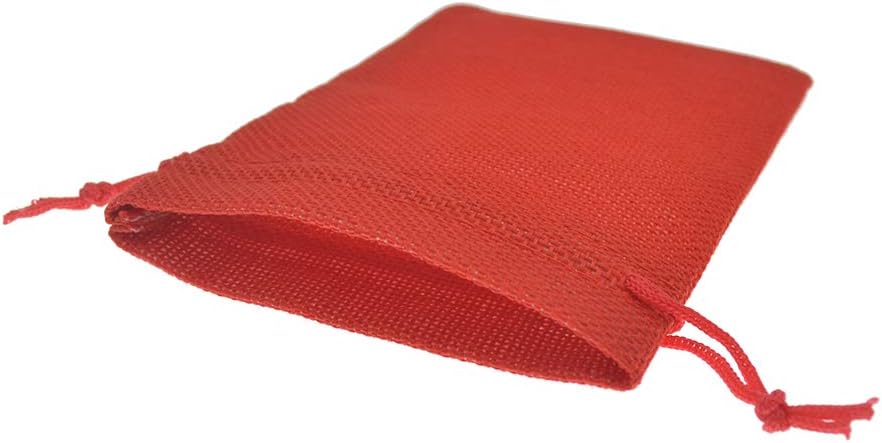20pcs Burlap Gift Bags 5x7, Red Linen Drawstring Bags Christmas Wedding Party Favor Bags Jewelry