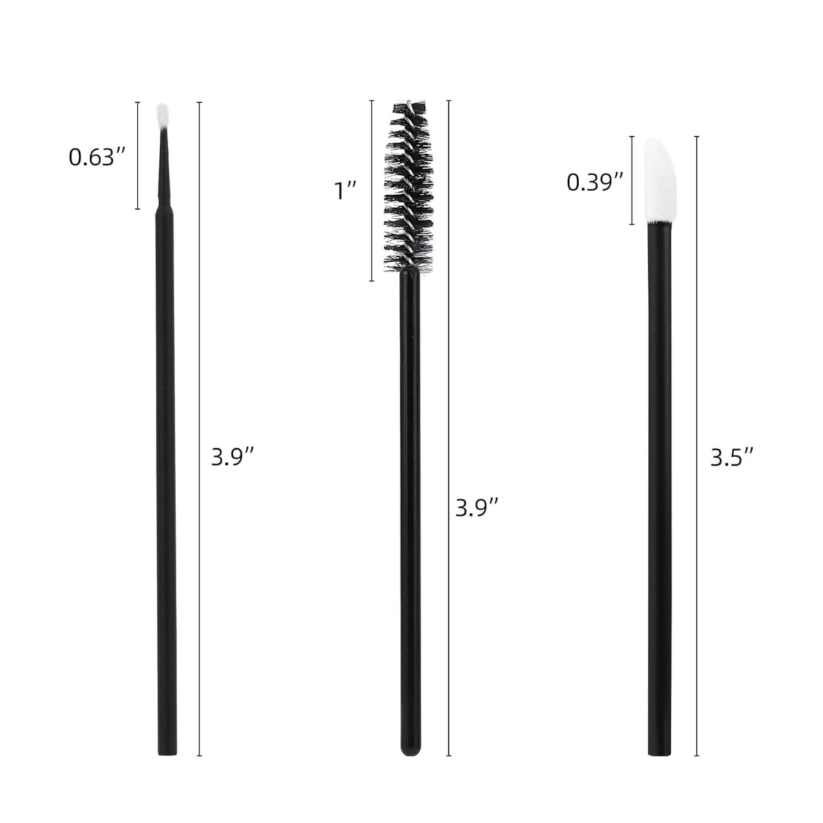 300 Pcs Spoolies Mascara Wands and Lip Brushes and Micro Swabs Applicator Disposable Eyelash