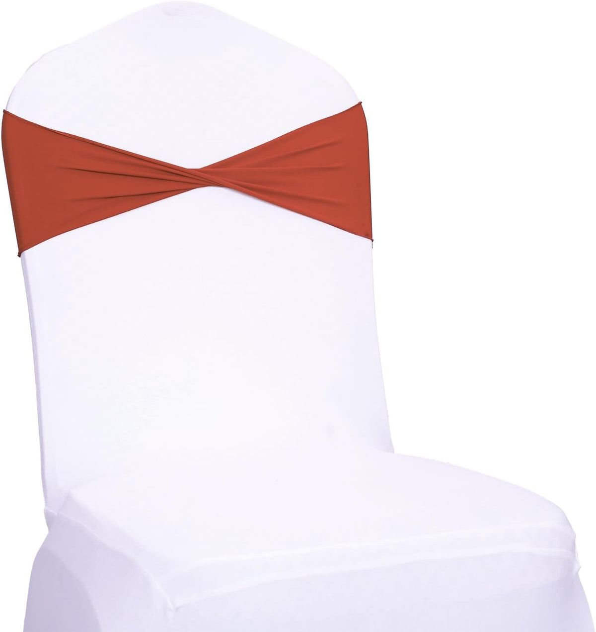 MDS Pack of 200 Spandex Chair Sashes Bows Elastic Stretch Dining Chair Bands Ties Without Slider