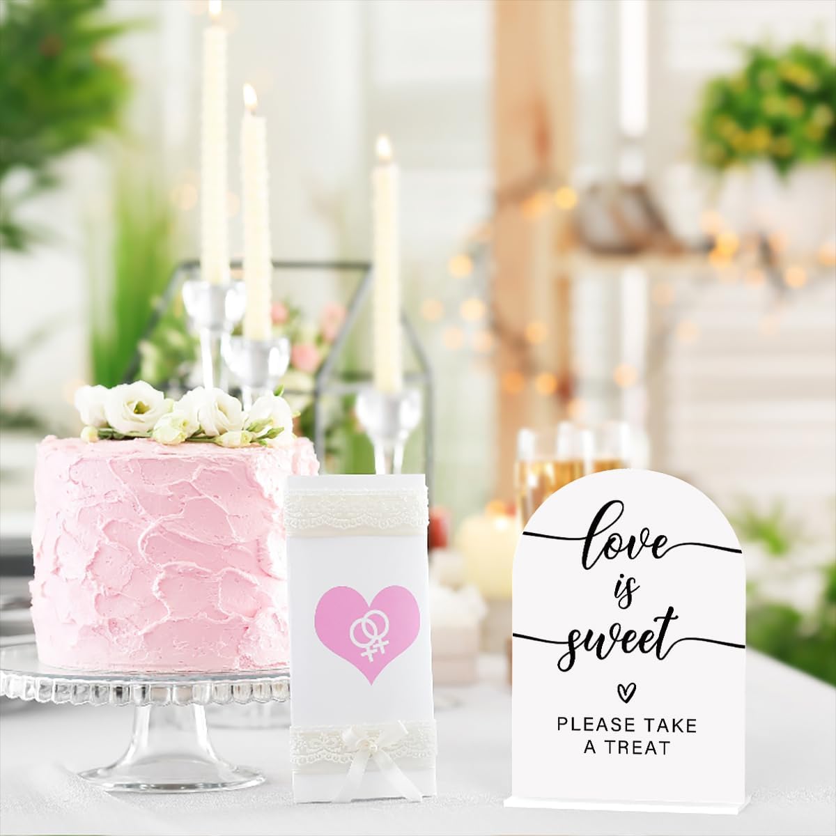 Acrylic Wedding Sign Love is Sweet Sign for Wedding Wedding Signs for Ceremony Modern Calligraphy