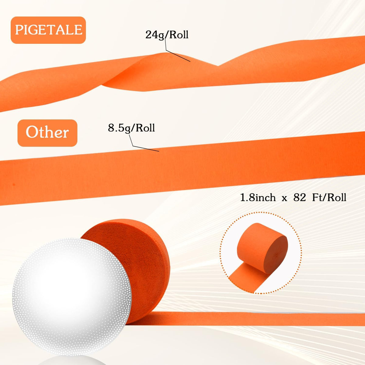 Crepe Paper Streamers 8 Rolls 656ft Orange Purple Black Green Tassels Streamer Paper for Halloween
