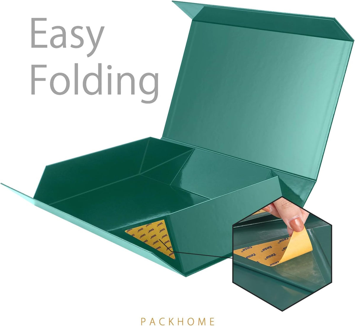 PACKHOME Extra Large Gift Box 17.5x11.3x4.3 Inches, Sturdy Shirt Box with Magnetic Lid for Clothes