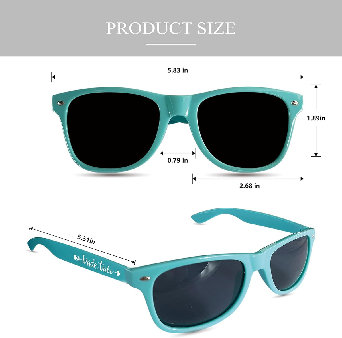 LADY&HOME 10 Pack Bachelorette Party Sunglasses, Bridesmaid and Bride Tribe Sunglasses for Bridal