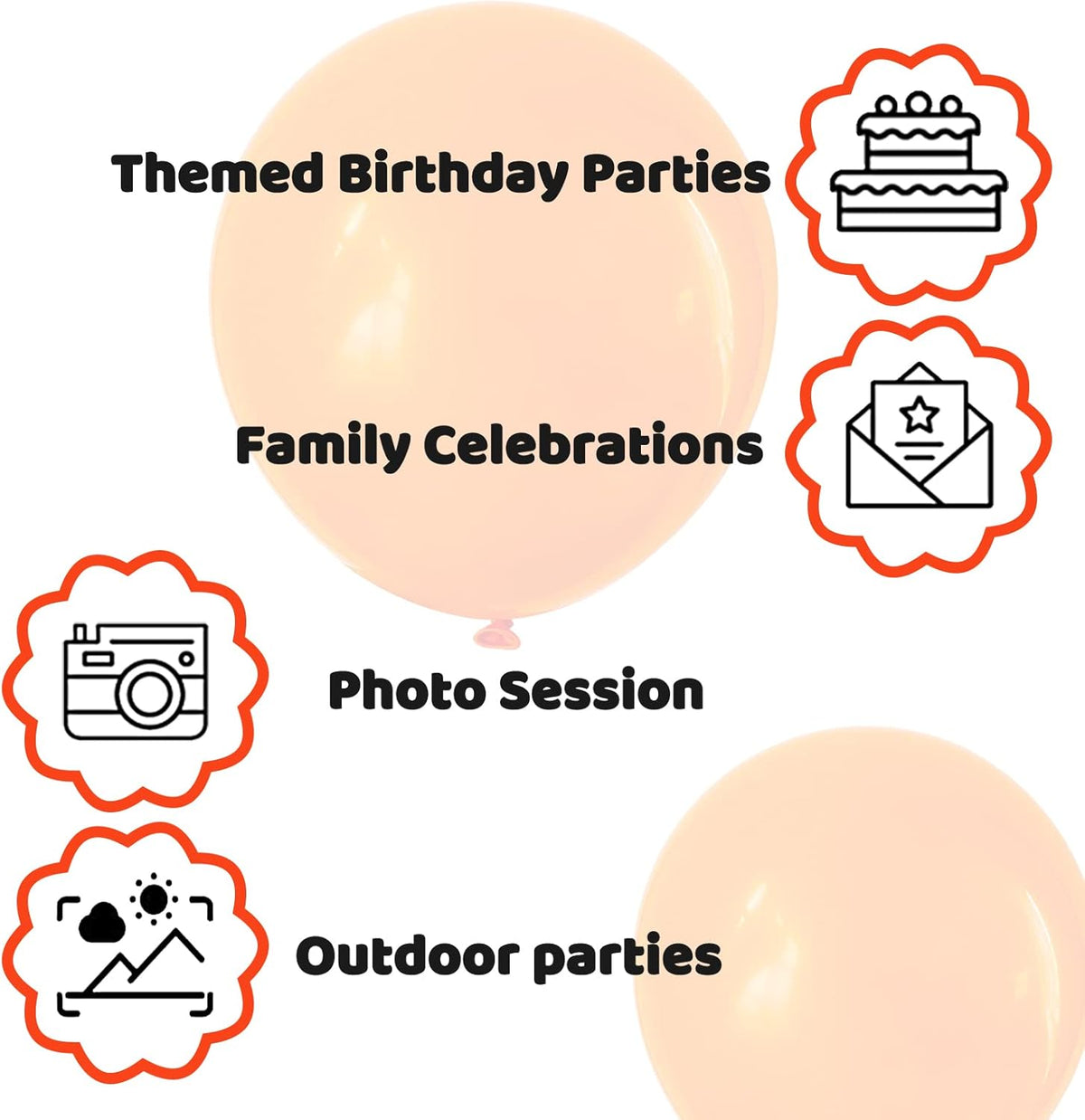 110pcs Orange Balloon 12 inch, Orange Latex Balloons for Birthday Party Baby Shower Wedding(with 2