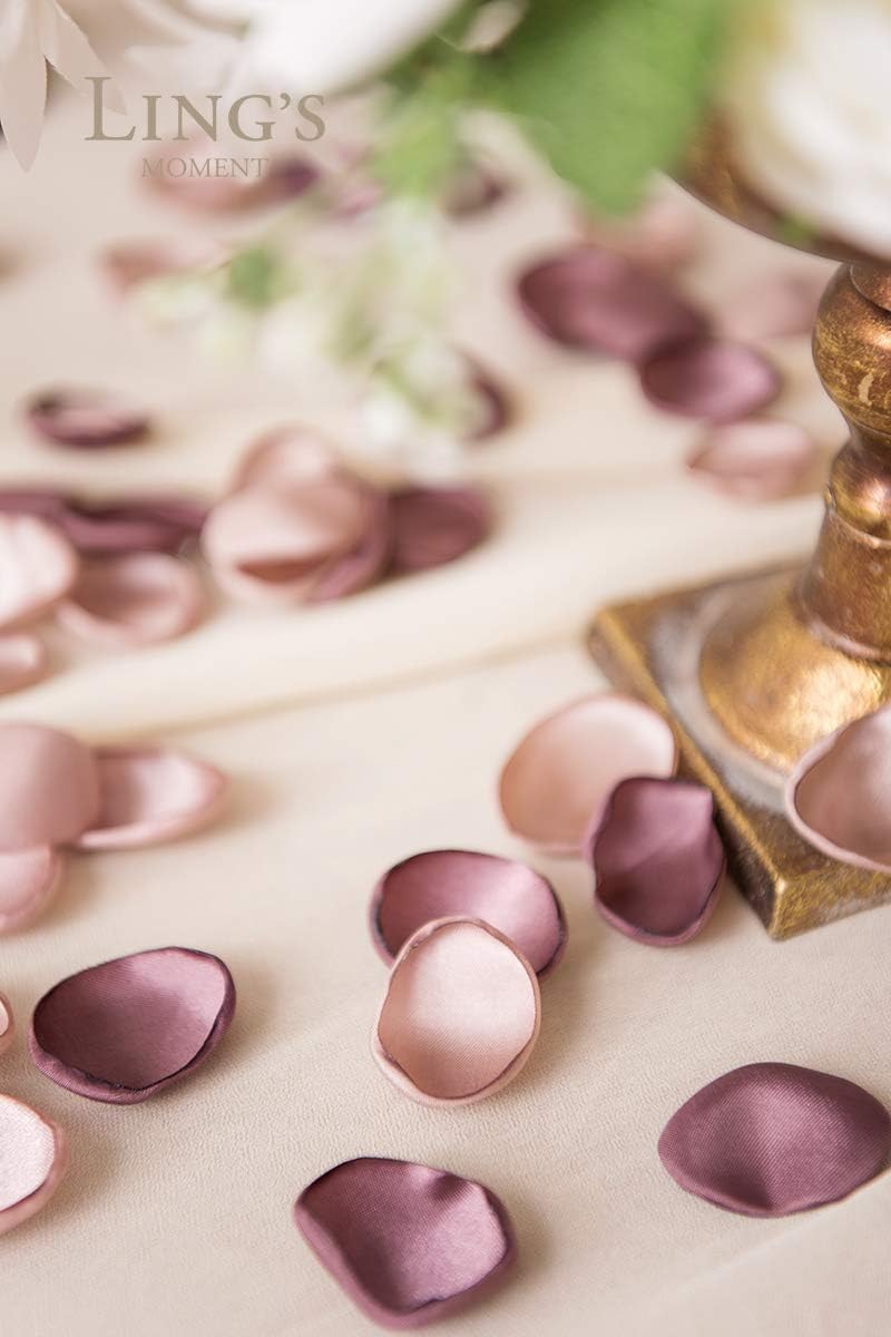 Ling's Moment Rose Petals, Silk Flower Petals for Wedding/Aisle/Flower Girl Baskets/Table