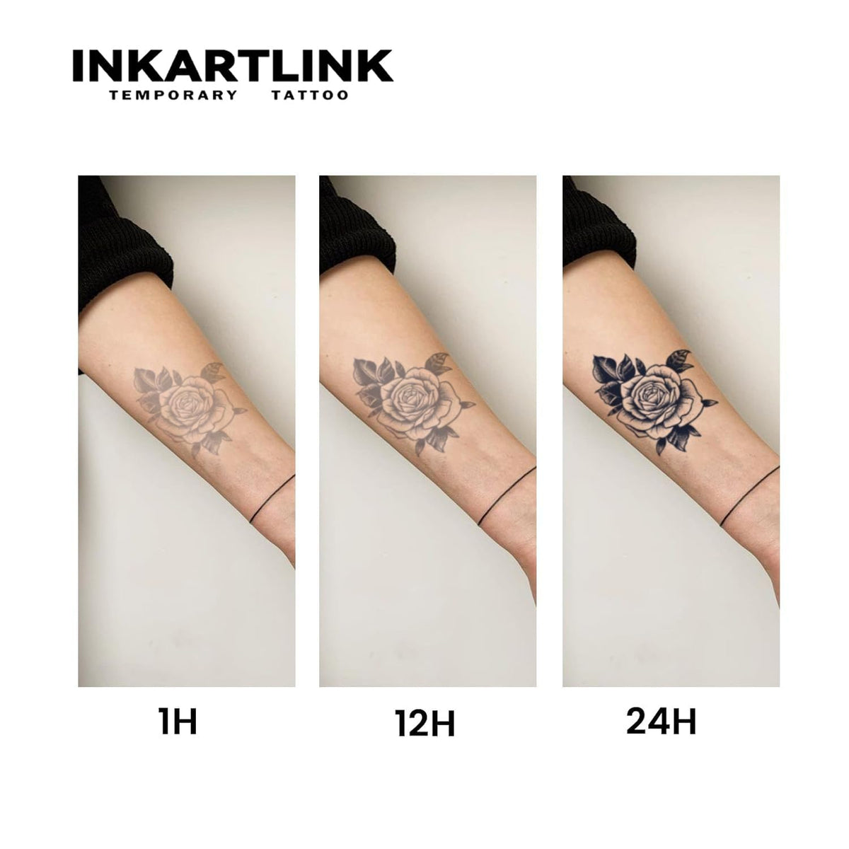 INKARTLINK Tattoo Tech, 2 Sheets Extra Large Semi Permanent Tattoo, Adult Art Design Temporary