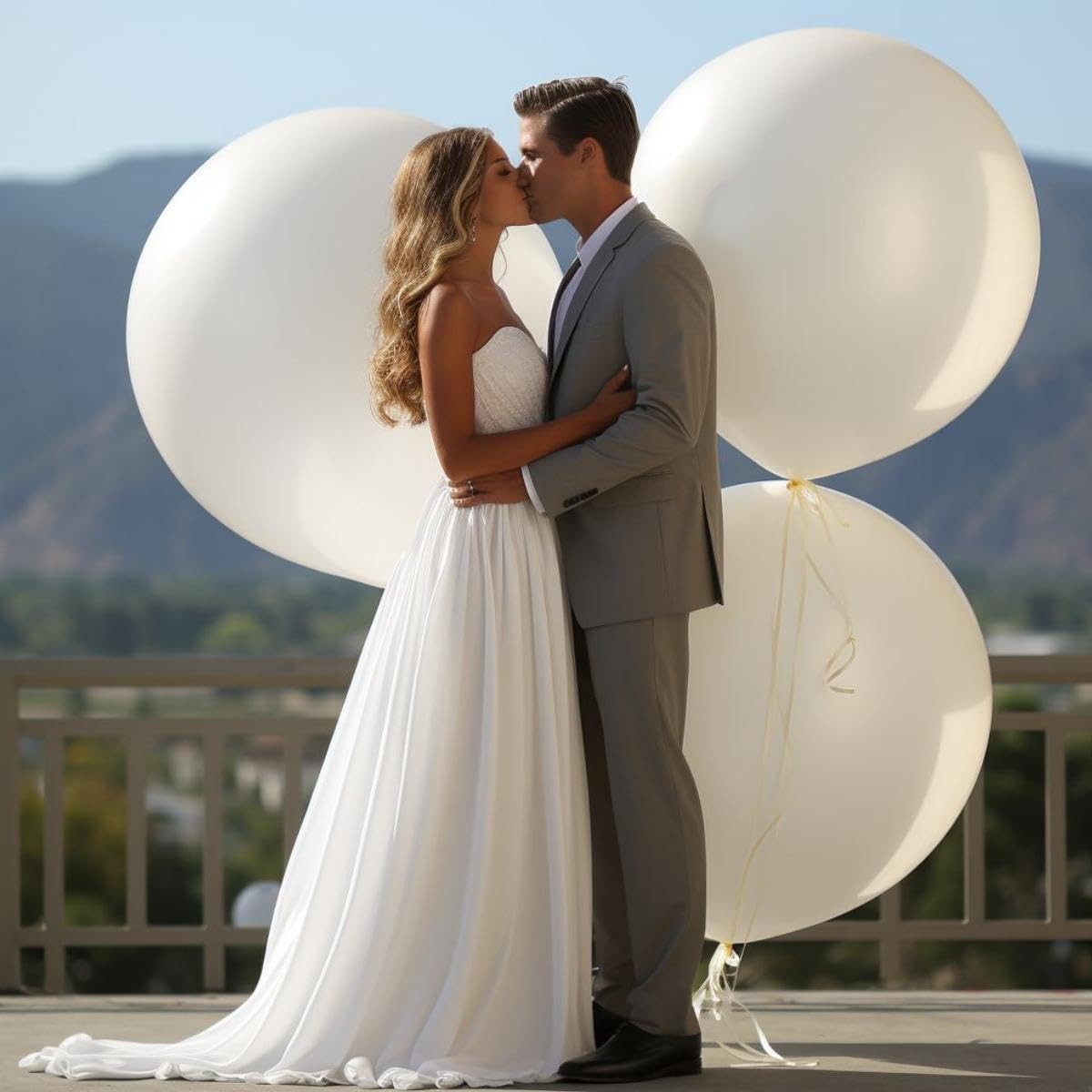 35 Pack White Balloons 36 Inch White Latex Party Large Balloon Bulk for Various Party Events