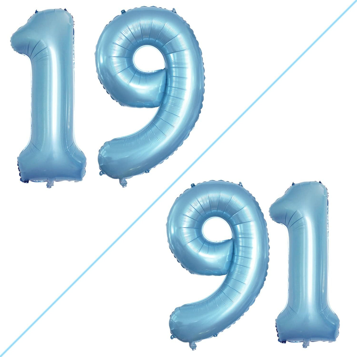 GOER Number 19 Balloons for 19th Birthday Sweet 19 Party Decorations,42 Inch Jumbo Foil Helium 91