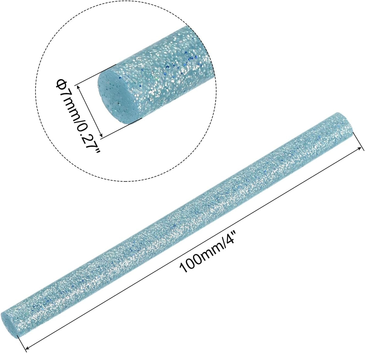 uxcell 20pcs Hot Glue Sticks for Glue Gun 7mm/0.27-inch x 4-inch Mini Hot Melt Adhesive Glue Stick