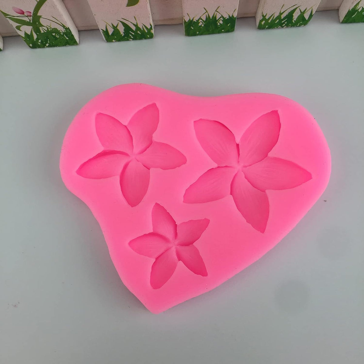 Frangipani Plumeria Flower Silicone Molds for Cake Decoration, Non Stick Fondant Mold for DIY