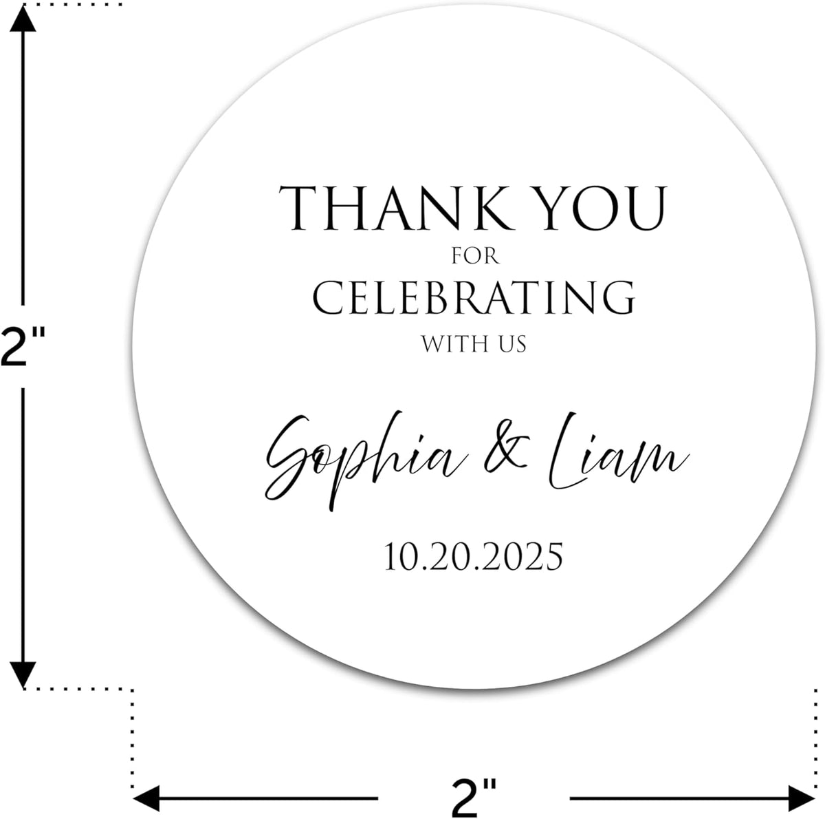Personalized Wedding Stickers - Custom Wedding Envelope Seals for Invitations, Thank You Cards, and