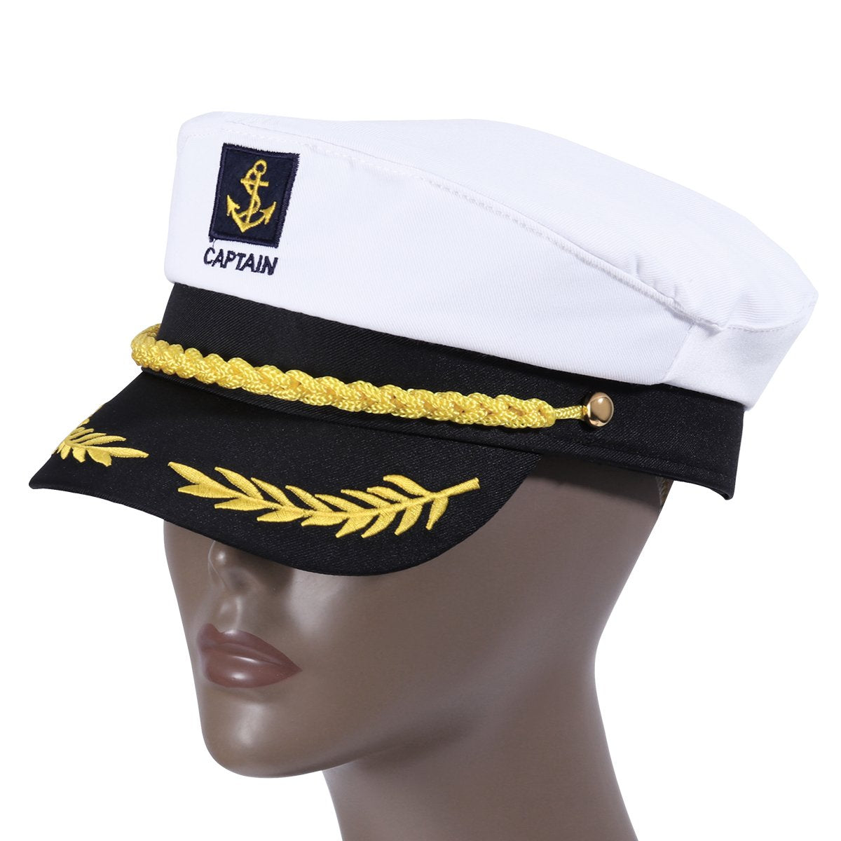 Adult Yacht Captain Hat White Sailor Hat for Women Men Yacht Boat Sailor Captain Cap Marine Admiral