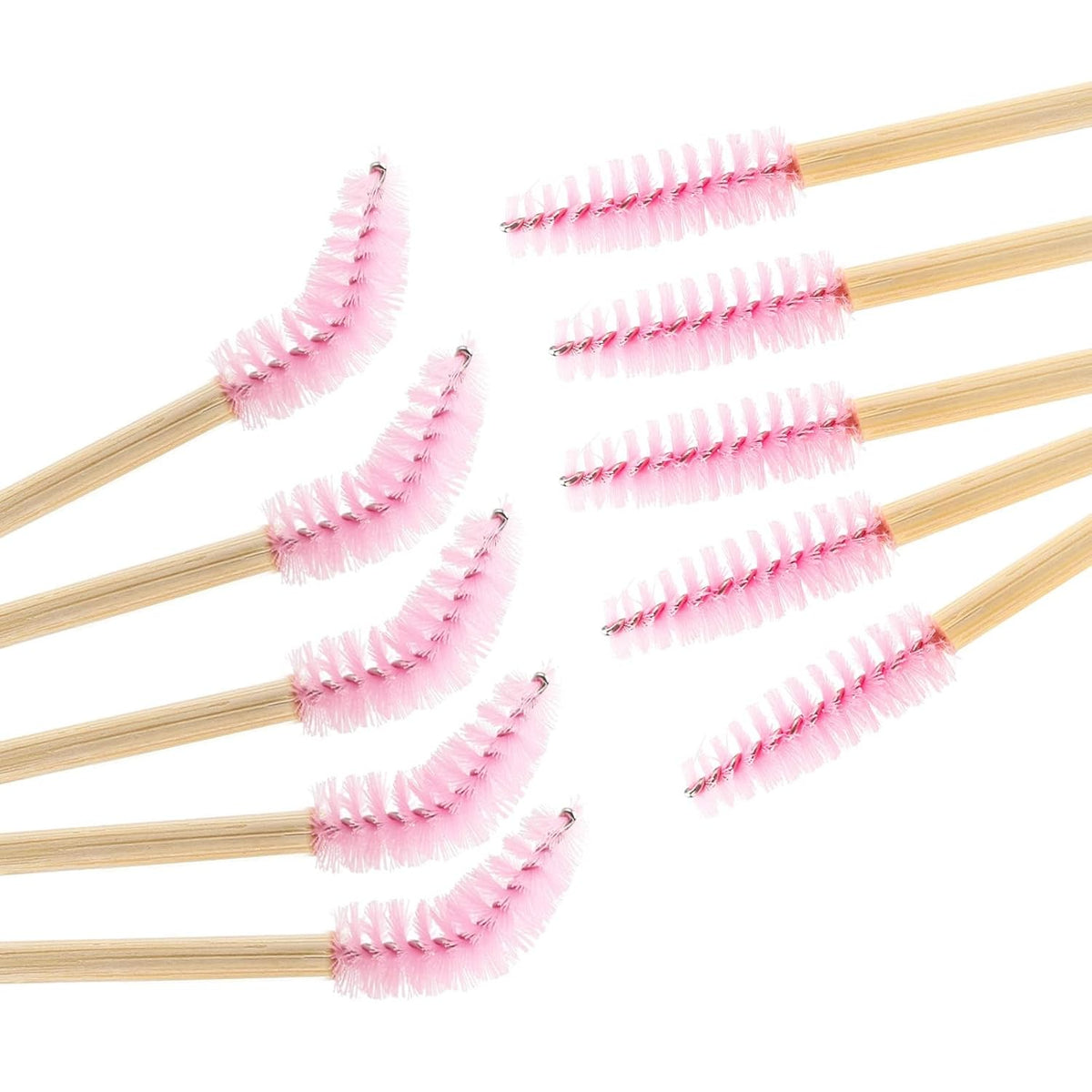 Tbestmax 300 Disposable Mascara Wands Eyelash Brush Spoolies for Eye Lash Extension Eyebrow Bamboo