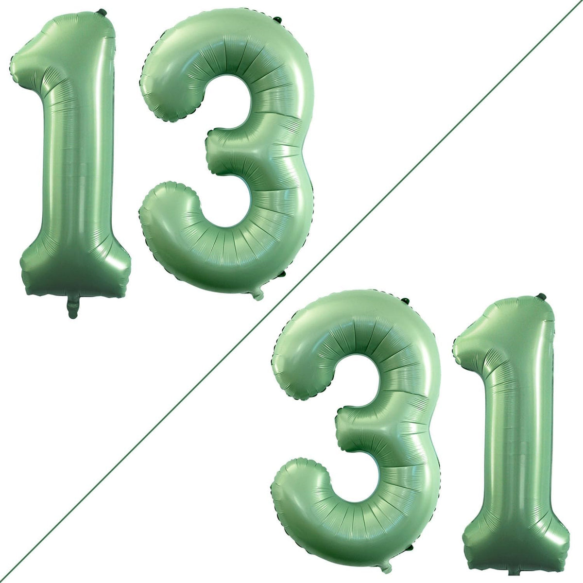 GOER Number 13 Balloons for 13th Birthday Sweet 13 Party Decorations,42 Inch Jumbo Foil Helium 31