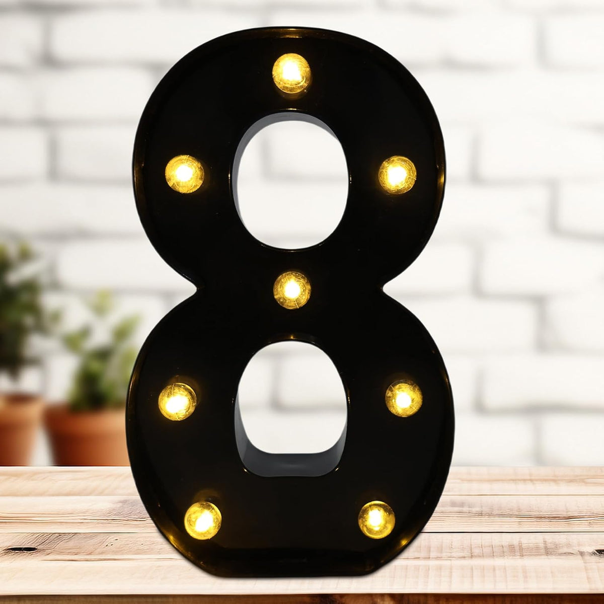 LED Marquee Numbers, 8.58 Inch Led Light Up Numbers for Party, Small Light Up Letters, Battery
