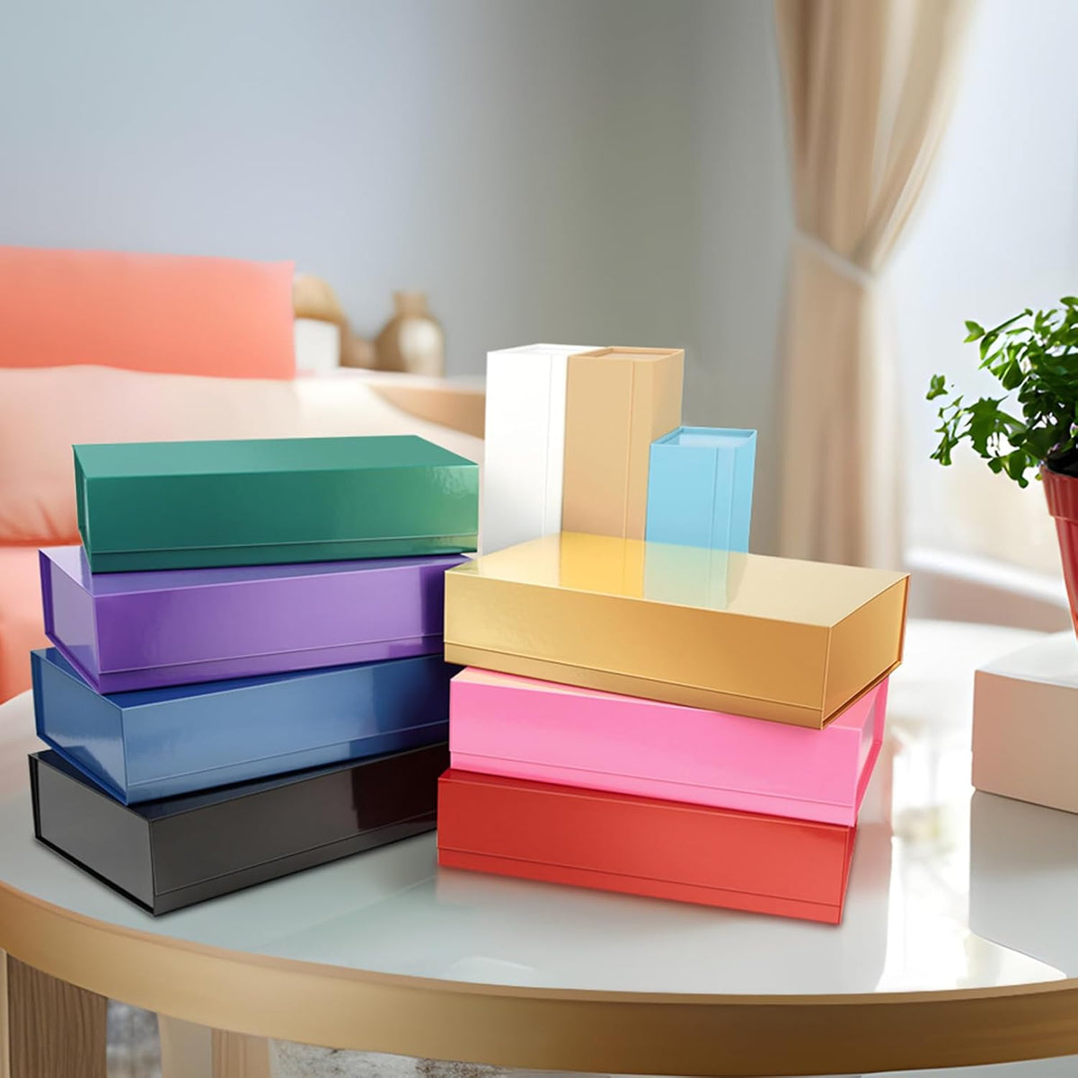 PACKHOME Extra Large Gift Box 17.5x11.3x4.3 Inches, Sturdy Shirt Box with Magnetic Lid for Clothes