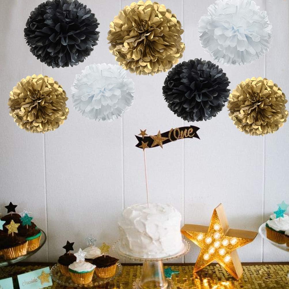 Paper Flower Tissue Pom Poms for Baby Shower New Year Party Hanging Decoration