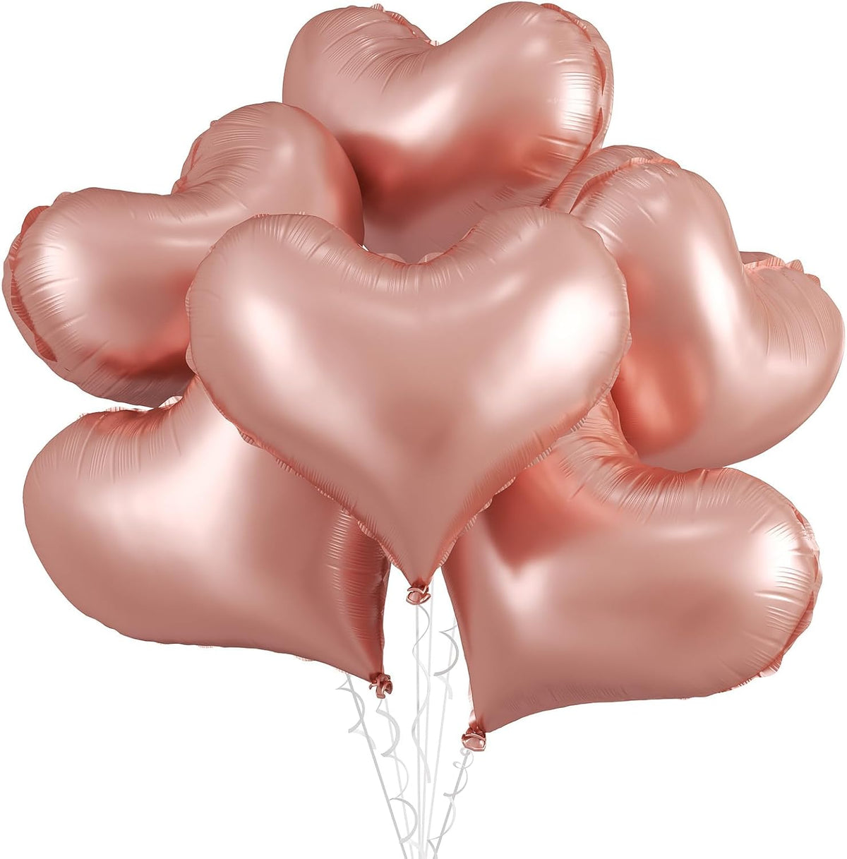 Rose Gold Heart Balloons,24Inch Large Gold Heart Foil Balloons for Valentine's Day Birthday Wedding