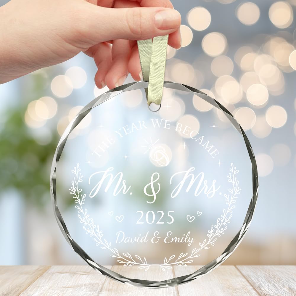 Personalized Wedding Christmas Ornaments - Mr And Mrs Gifts - Wedding Gift Ideas For Couples 2025
