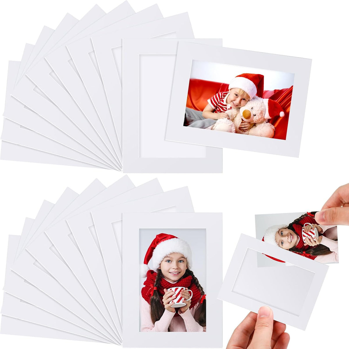 Soaoo 60 Pcs Magnetic Picture Frames Wallet Size 2.5 x 3.5 Inches Reusable Magnetic Photo Sleeves