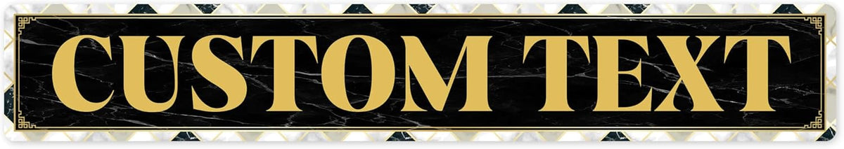 Custom Sign, Custom Street Sign, 11 Font Colors, 13 Font Styles, 4 Hole Options, 22 Sizes, 6x36