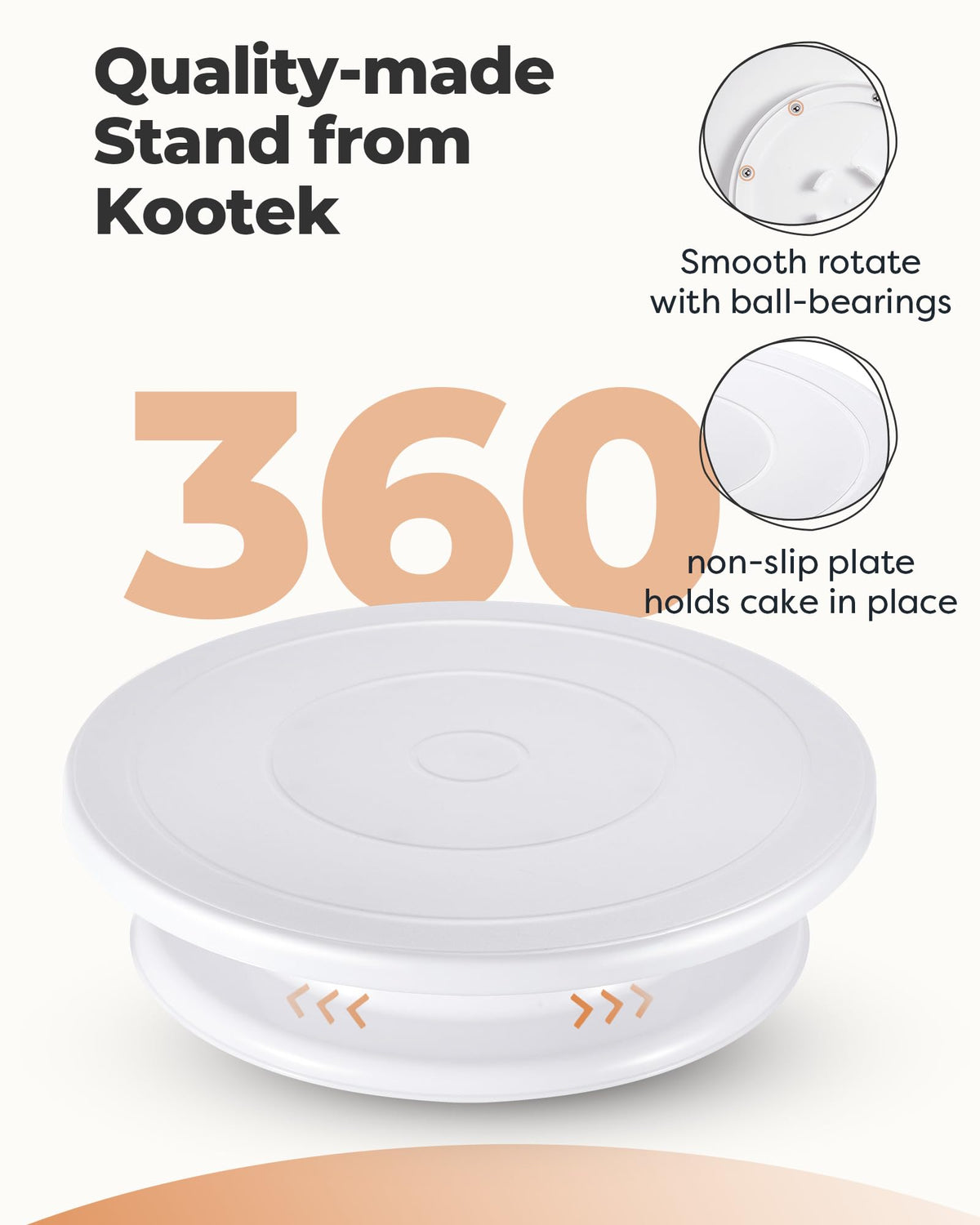 Kootek Cake Stand Turntable for Party, Base Giratoria para Pastele