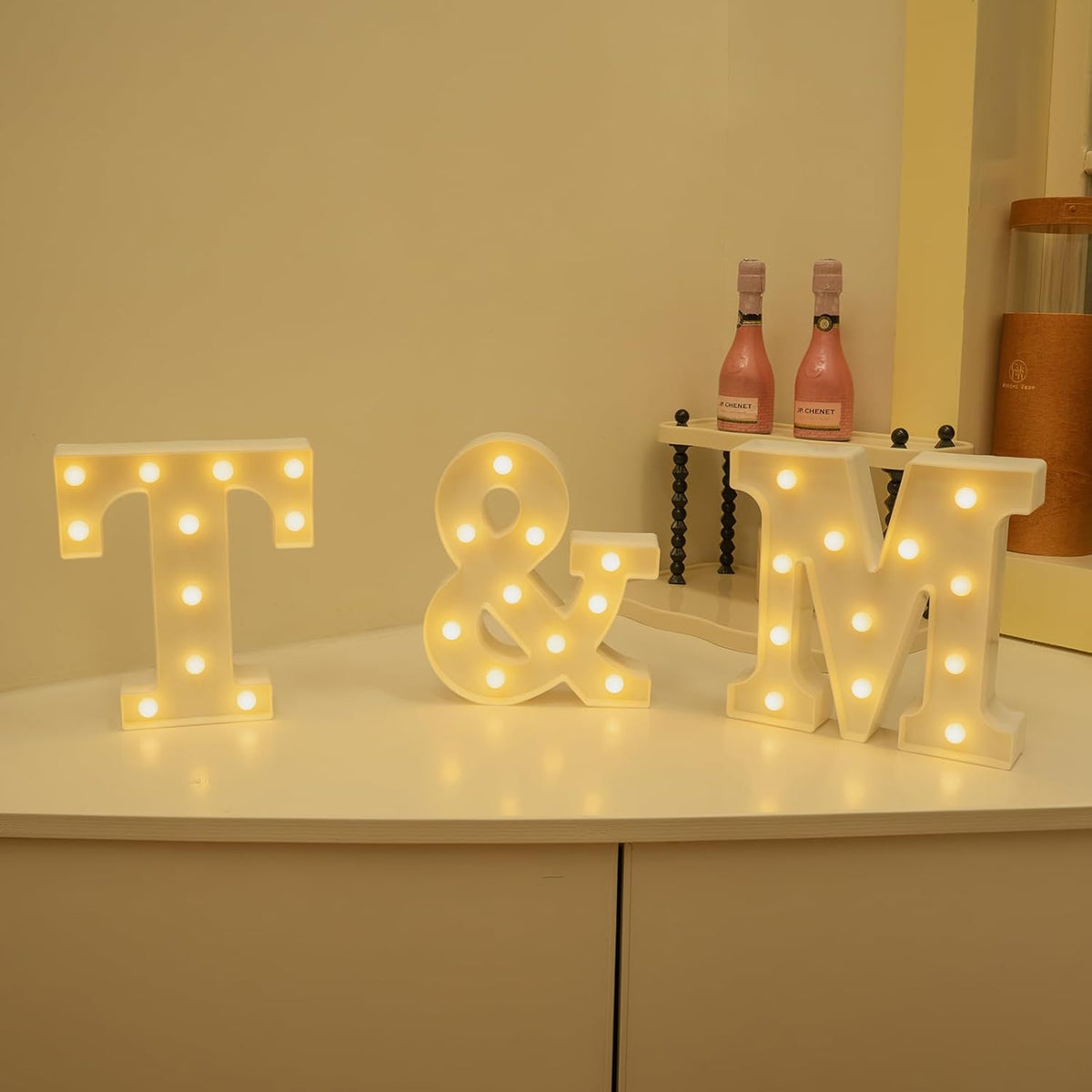 Foaky Rechargeable LED Letter Lights Sign Marquee Light Up Letters Sign for Night Light