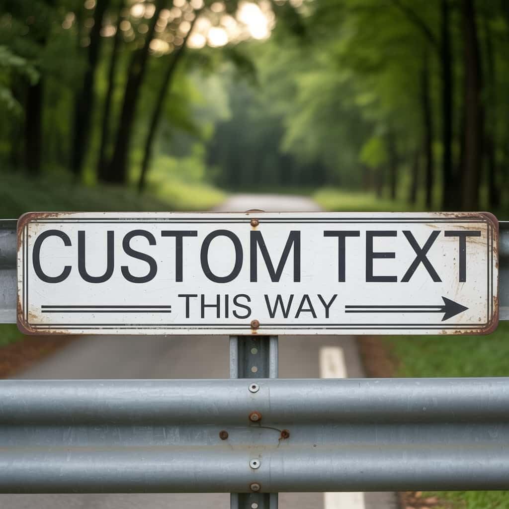 Custom Signs Outdoor Metal, Personalized Street Sign for Home Bar Wall Decor, 6x24 Inches