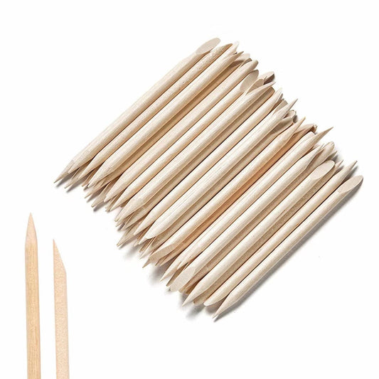 Nail Art Orange Wood Sticks,AMOSTBY 50PCS Multi Functional Cuticle Pusher Remover Manicure Pedicure