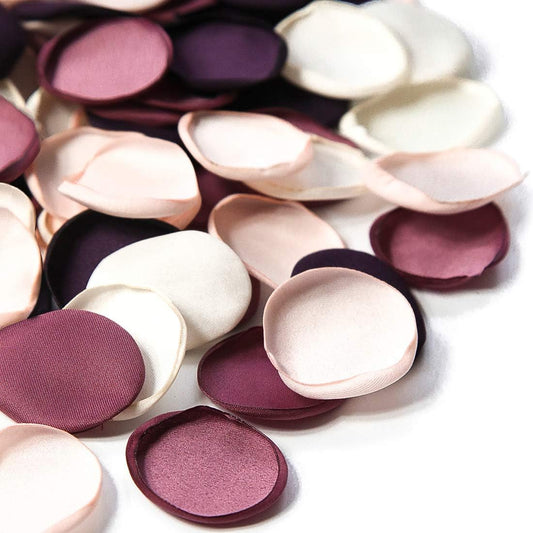 Floroom 300pcs Rose Petals Plum Fake Faux Silk Flower Petals for Wedding Flower Girl Basket Aisle